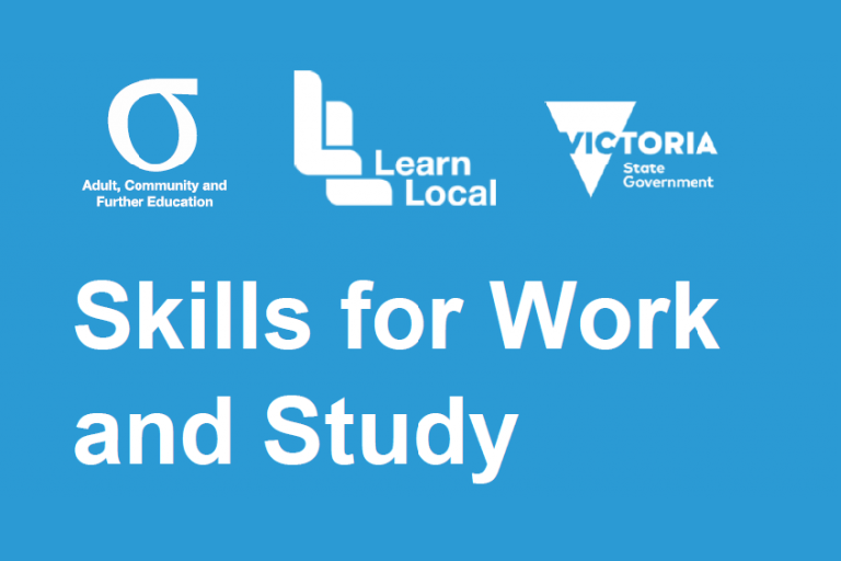 Skills for Work and Study – Community Services